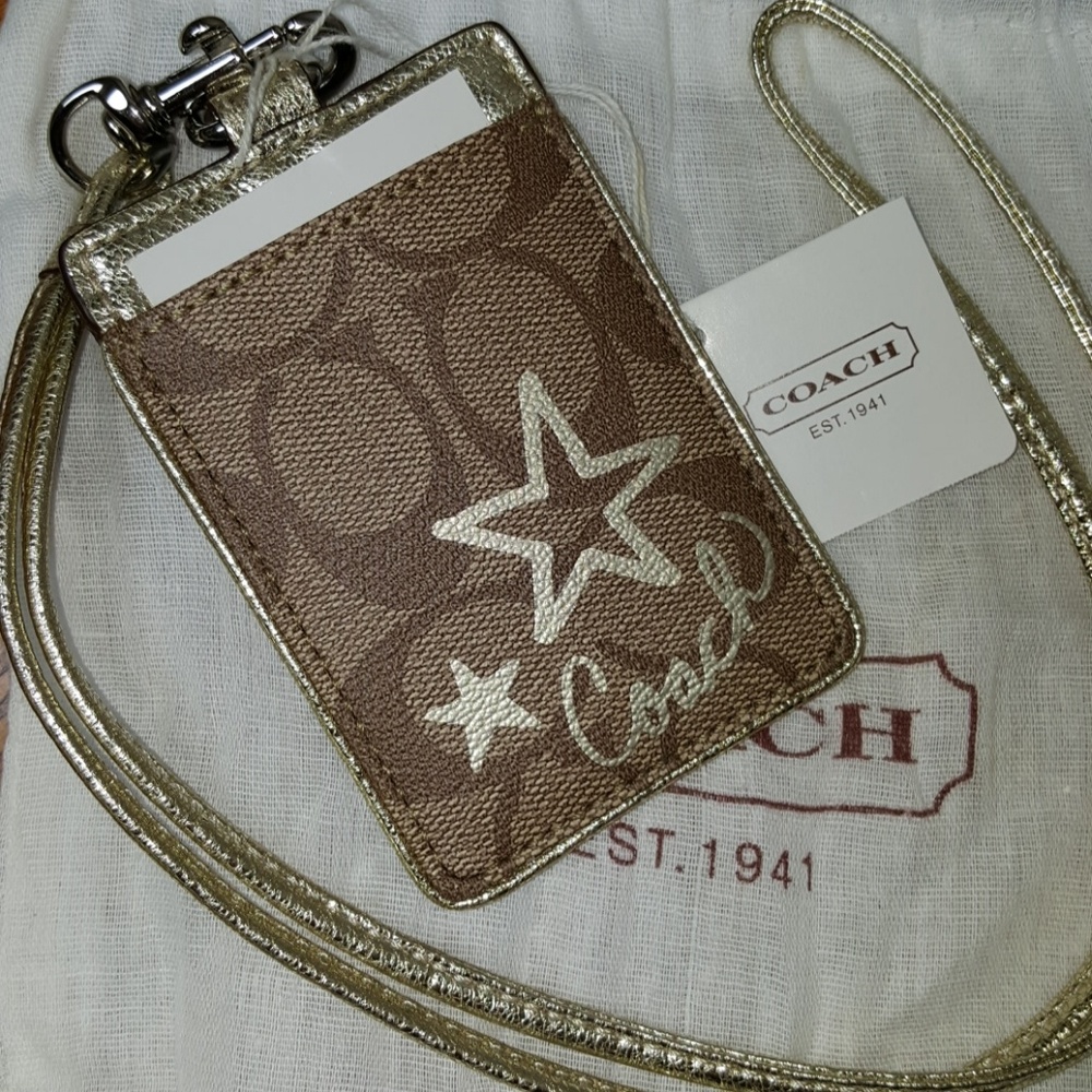 Coach Lanyard I'D Holder NWT